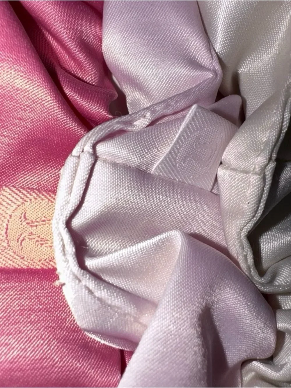 Lululemon Uplifting Scrunchies Satin 3 Pack Candy Cloud/Blissful Pink/Light Ivor